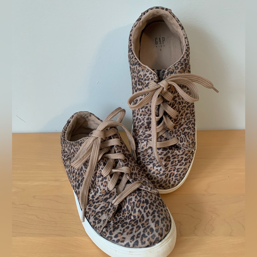 GAP Kids Leopard Print Sneakers - Tan
